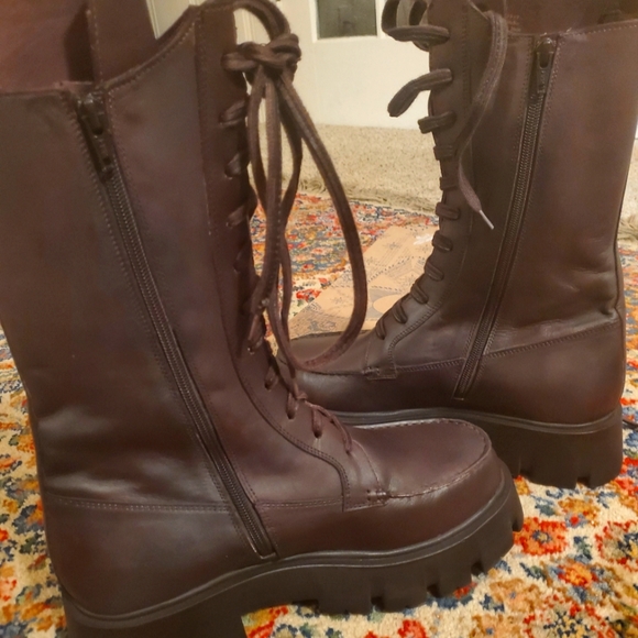 Jones Lug Sole Lace Up Boots Free People - Picture 4 of 7
